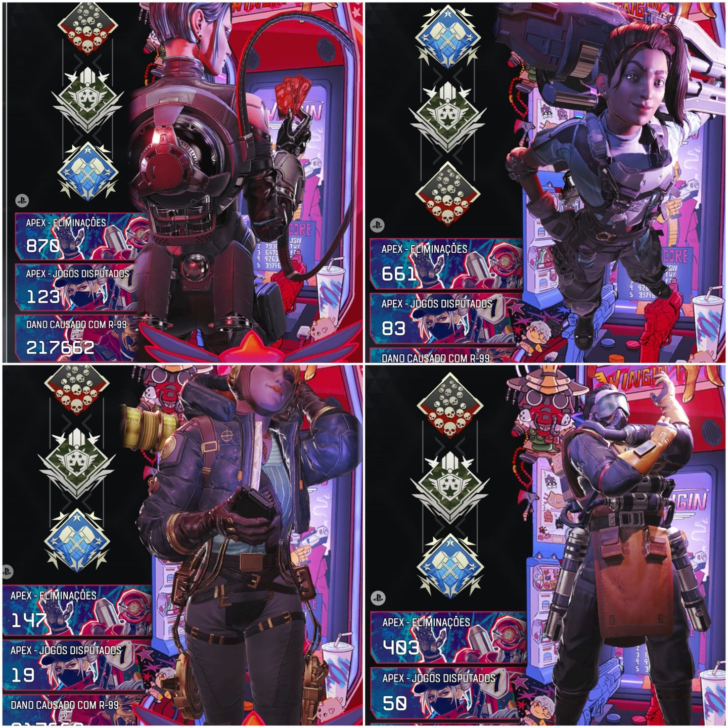 Conta Apex Legends Smurf PSN: 27 Bombs/4K DMG e Série 5 wins
