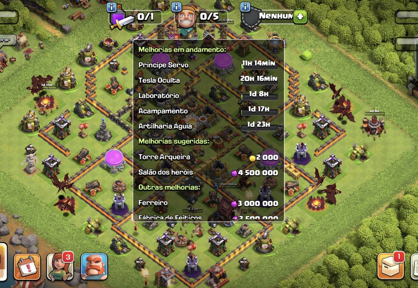 ESTOU DANDO DE GRAÇA PRATICAMENTE Conta Clash of Clans Nível 114 | CV11 Avançado
