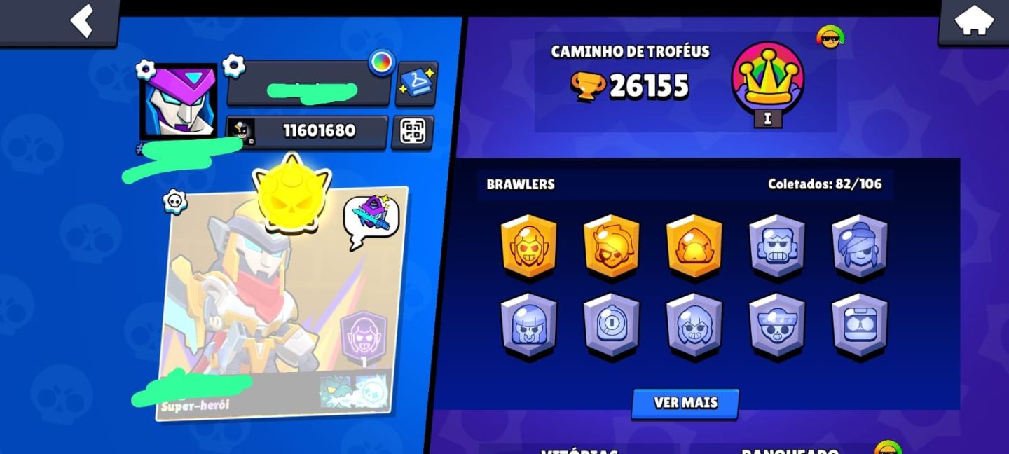 CONTA DE BRAWL STARS 26K TROFÉU + PERS ESPECIAIS (LEN,MIT,ÉP)