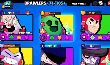 CONTA DE BRAW STARS COM 25 k de troféus e 77 personagens