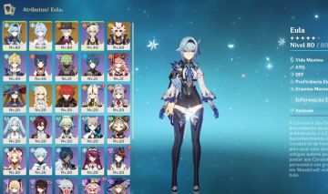 Conta Genshin Eula C1 + arma, odette lyney e itto