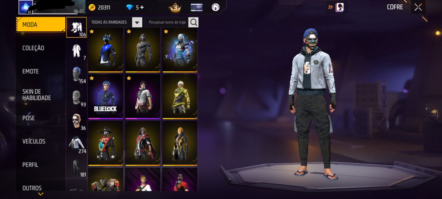 CONTA DE FREE FIRE MUITO TOP