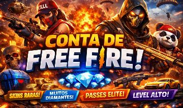 Conta free fire+ 6 anos