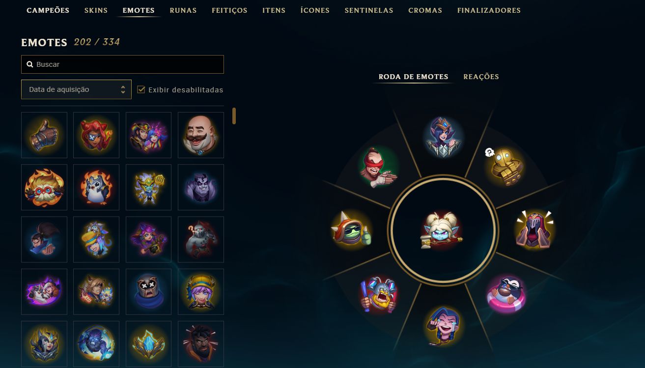 Conta LoL Nível 268 | 320 Skins (DJ Sona) | 38k Essência Laranja e 5k RP