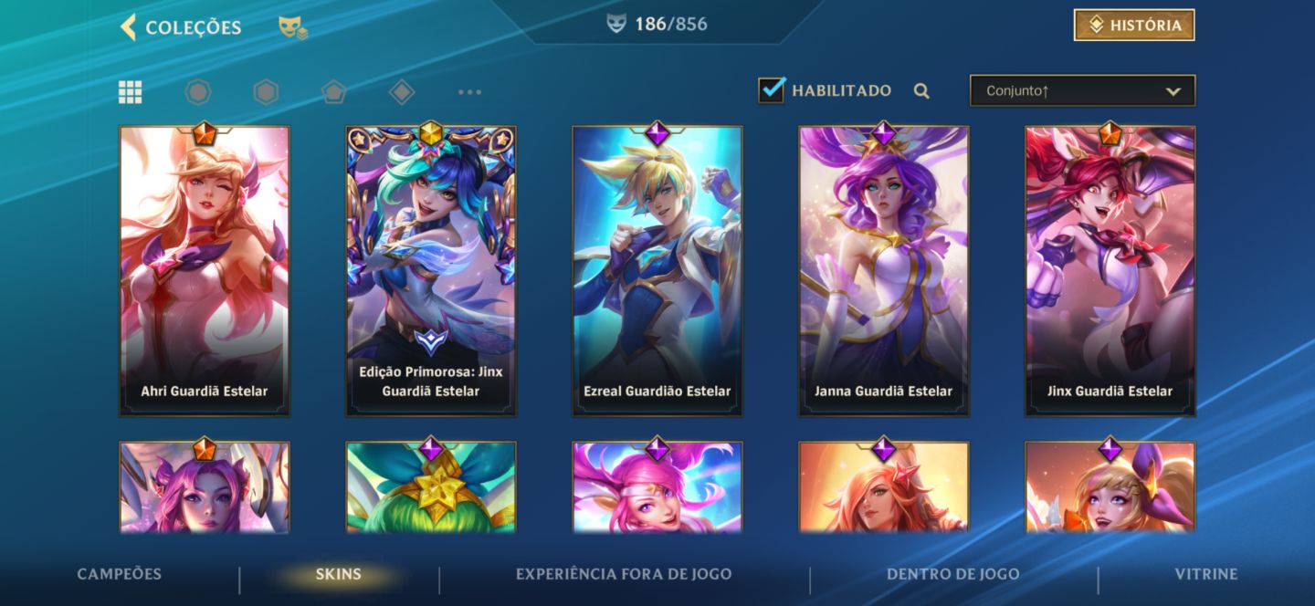 LOL WILD RIFT COM 186 SKINS CRIADA EM 2021 COM FOCO EM ADC E SUP