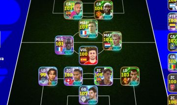 Conta eFootball intermediária 3177 de força- Courtois 107 | Cole | Cafu