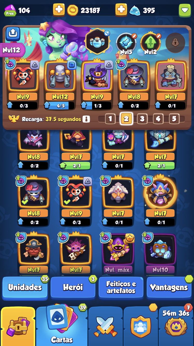 Conta Rush Top robô Lv13