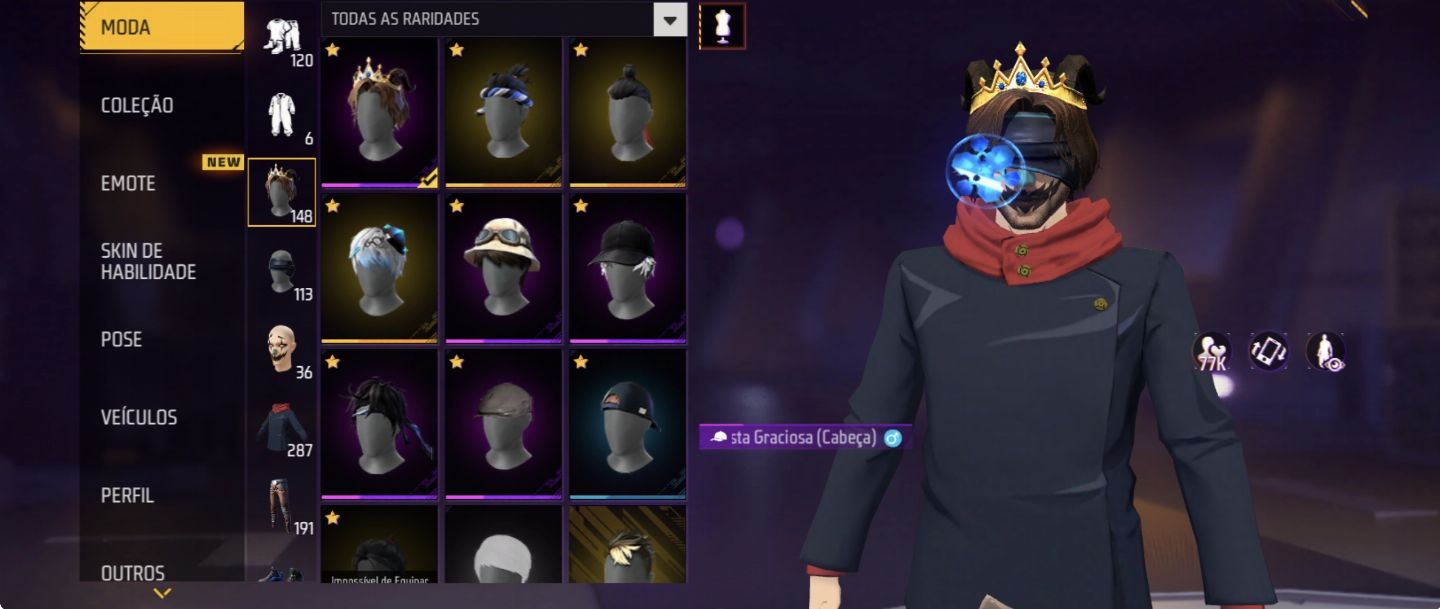CONTA FREE FIRE, CONTA MUITO TOP