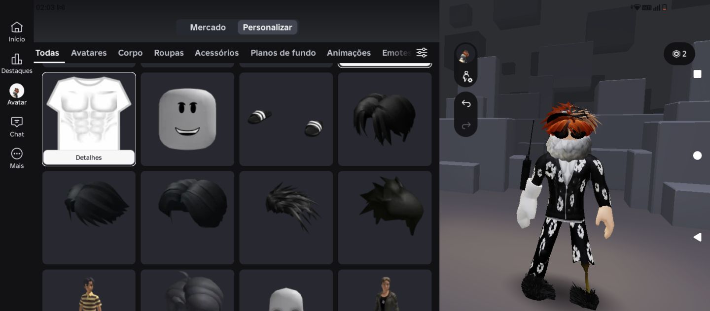 Conta de Roblox com skins