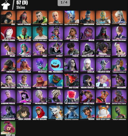 CONTA DE FORTNITE +57 SKINS FULL ACESSO
