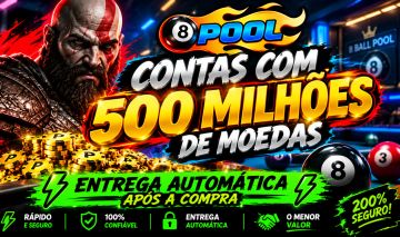 [ ENTREGA AUTOMÁTICA] PROMOÇÃO RELÂMPAGO-CONTAS 8 BALL POOL