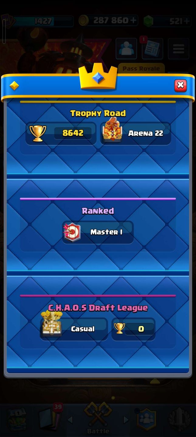 Conta Clash Royale 8k+