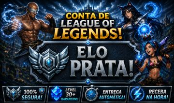 [Entrega Automática]PRATA 3, HONRA 4, UPADA NA MÃO, LOL LVL 34, 2K EA, 2 SKINS