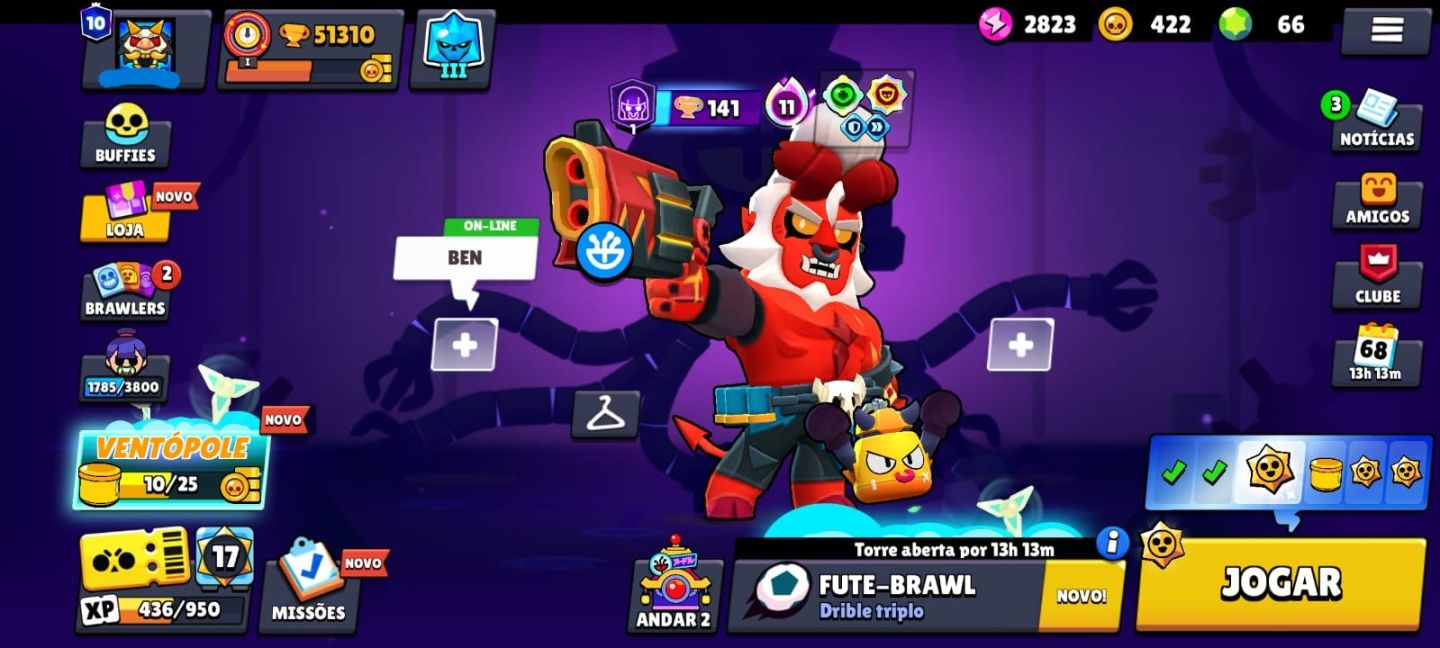 Conta Brawl Stars (Todos os personagens / + 62K Troféus)