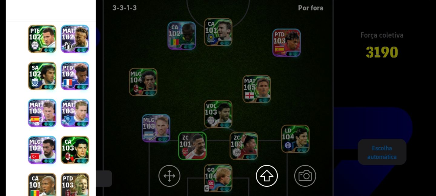 Conta de efootball braba tem vários jogadores