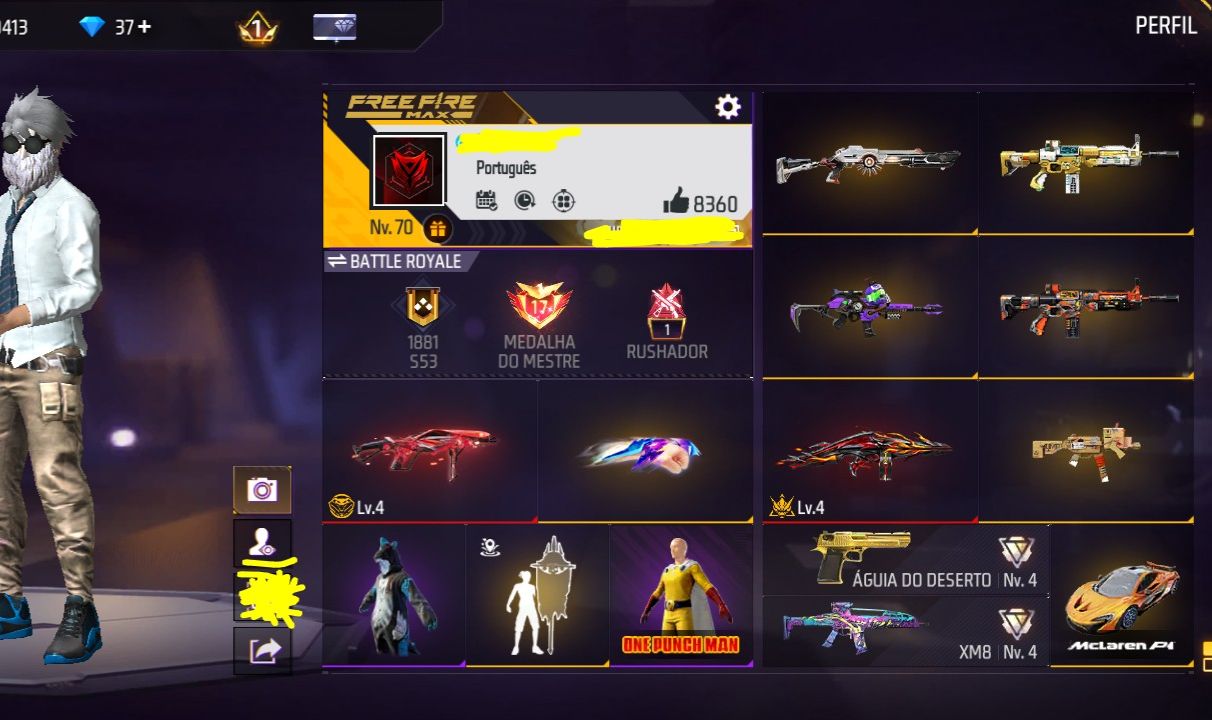 CONTA DE FREE FIRE COM MELHOR UMP ATRIBUTADA DO JOGO!