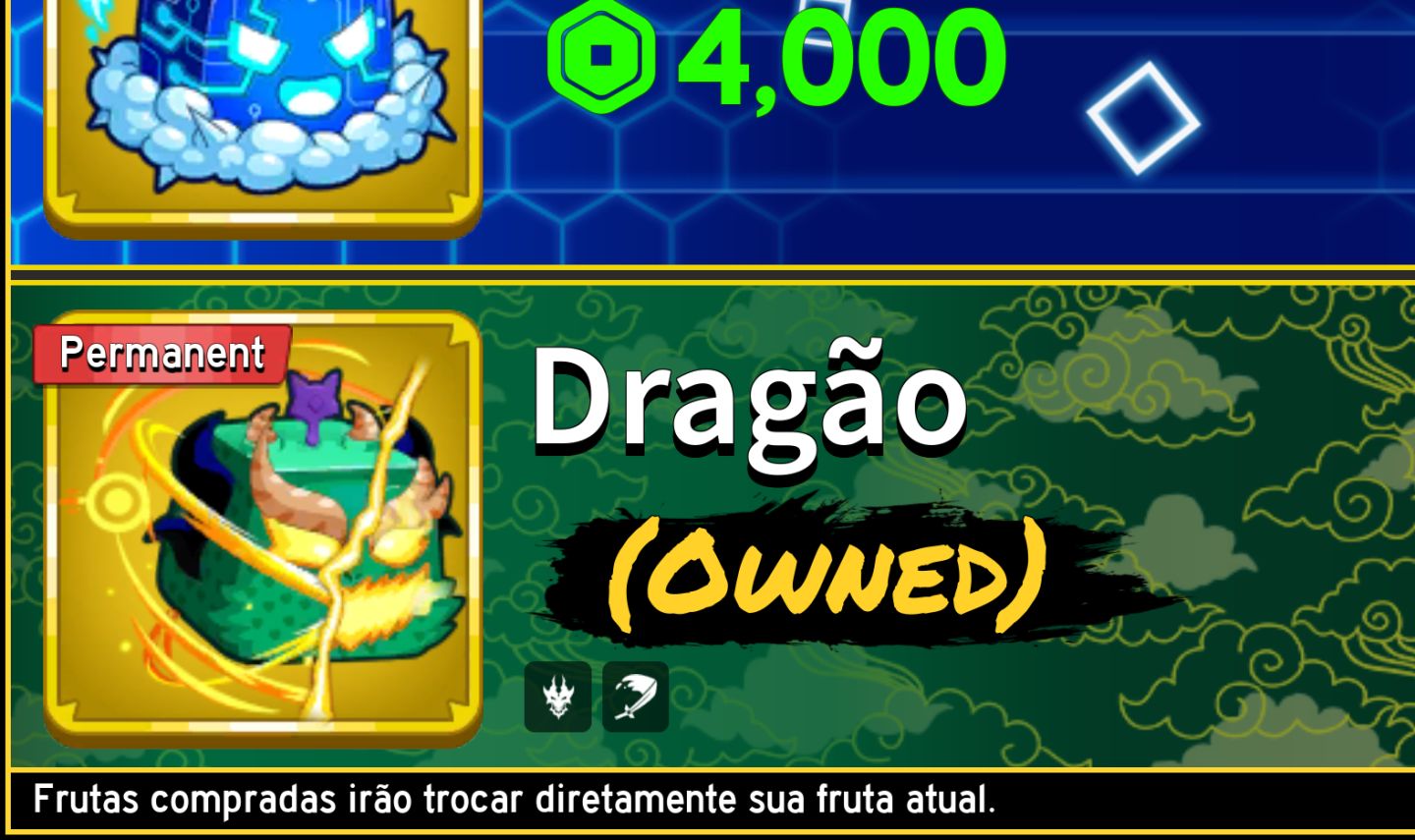 CONTA END GAME BLOX FRUITS COM DRAGON PERM E KIT PERM