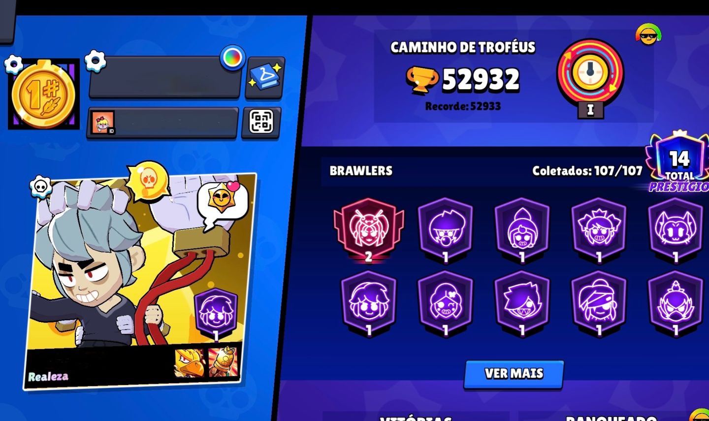 CONTA BRAW 52K | 50 PERSONAGENS NÍVEL 11 / MAIS DE 370 SKINS TOPS / FAMA SOLAR 1