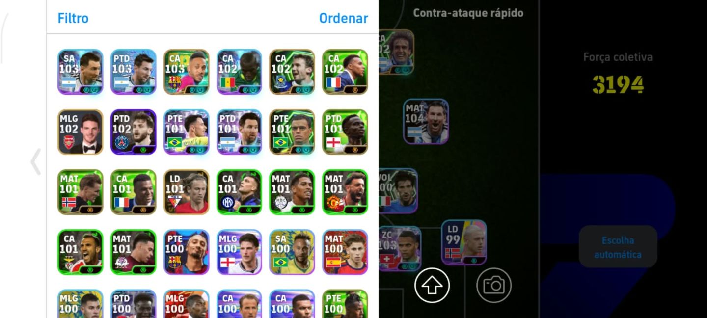 Conta de eFootball Mobile