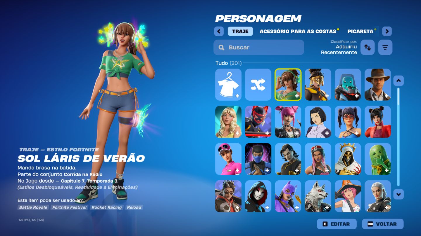 MELHOR CONTA DE FORTNITE PC 201 SKINS + MUITOS COSMÉTICOS