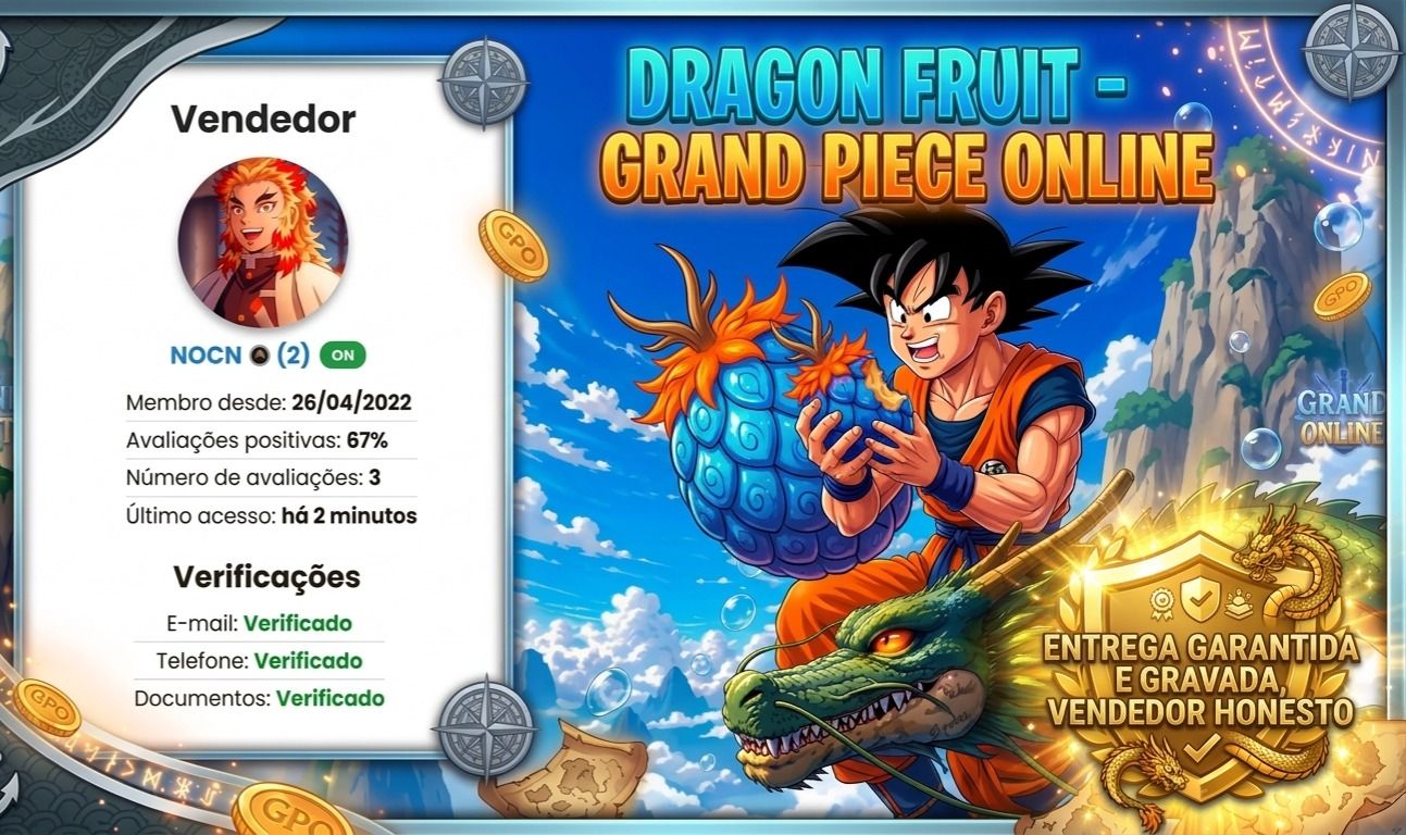 [Melhor Preço] Gpo Grand Piece Online Ases Frutas Baus Fits Espadas