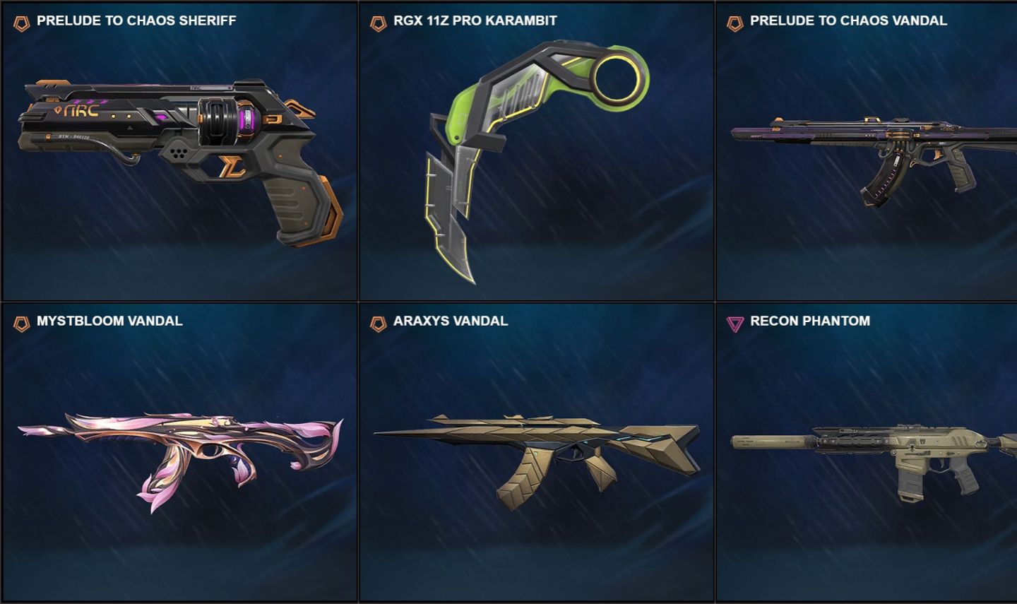 Conta Valorant Vandal Preludio Faca karambit RGX + Skins
