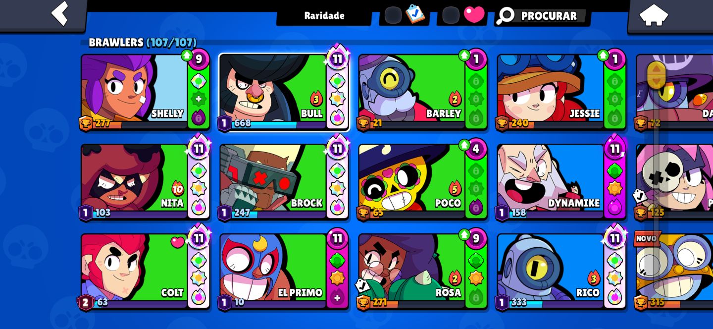 BRAWL STARS | 46.800 TROFÉUS | 107 BRAWLERS | 322 SKINS (PRA SAIR HOJE !!!!)