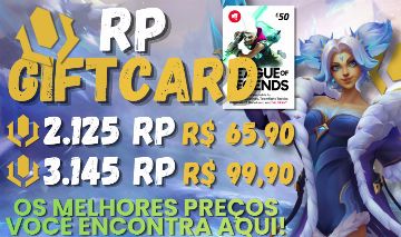 GIFT CARD RP LEAGUE OF LEGENDS | OS MELHORES PREÇOS!