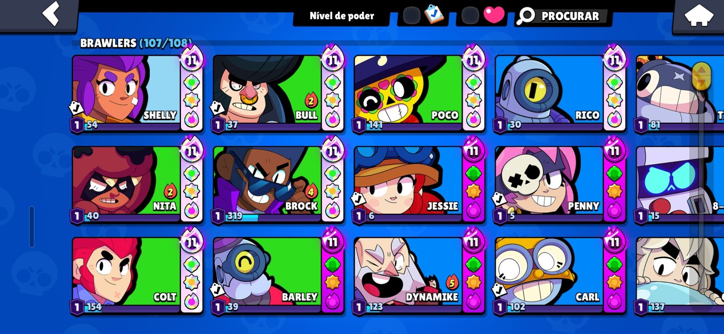 Conta de Brawl Stars 2019 full buffies
