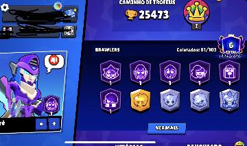 Conta Bralw Stars - 81 Brawlers - diversas skins