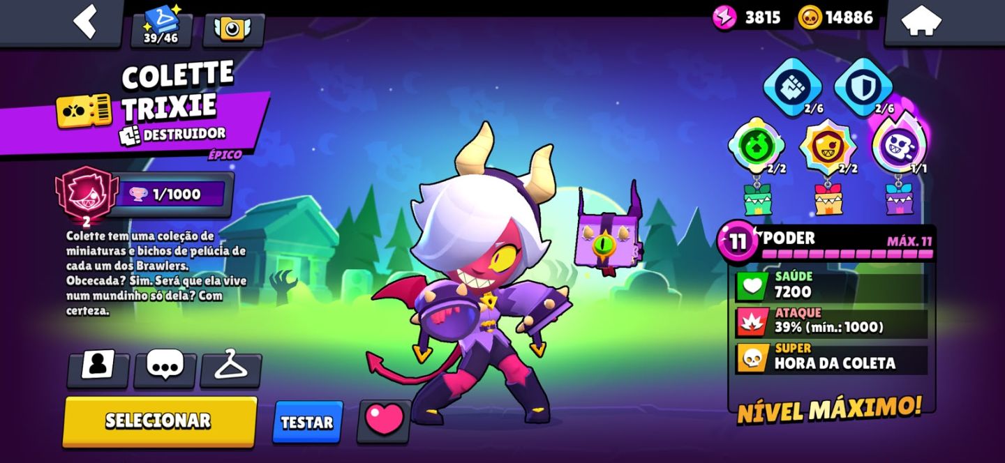 [CONTA RARA DE BRAWL STARS, REI FRANK, COLETTE TRIXIE, COLT AGENTE IMPERIAL]