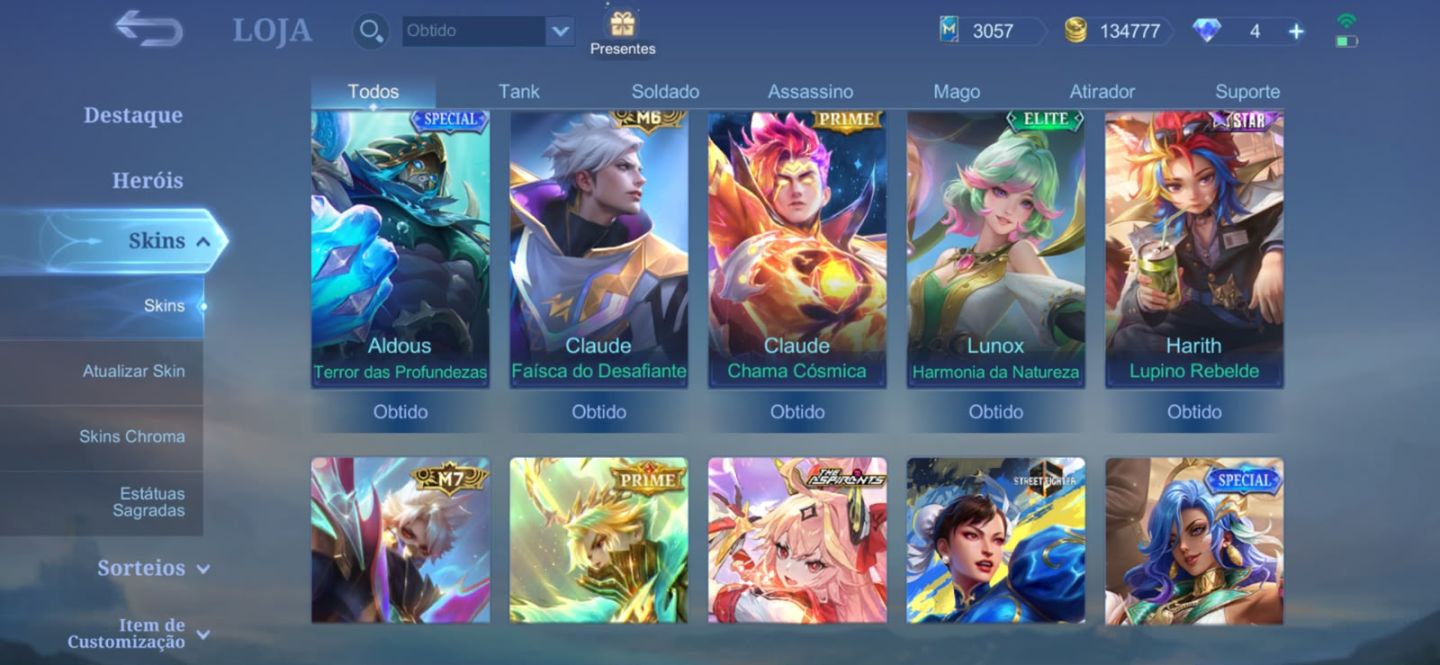 Conta mobile legends com wr bons e poucas partidas