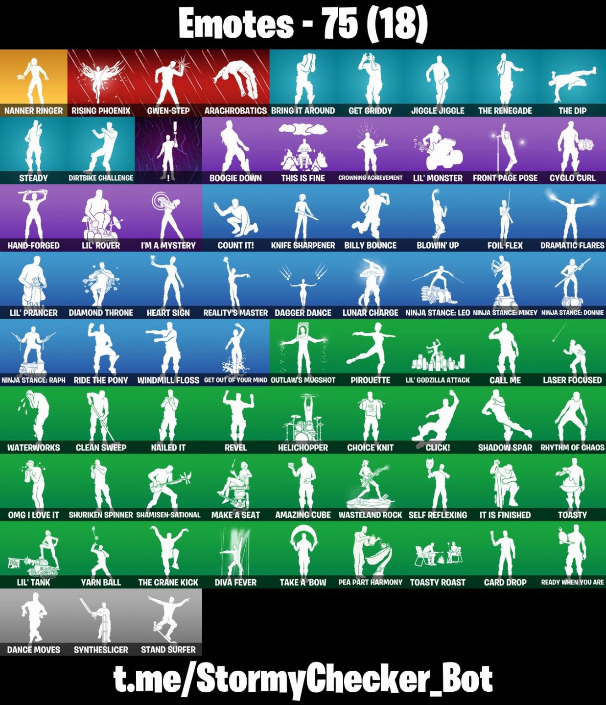 CONTA FORTNITE DUMMY SUPREME, AURA, COLOR RUSH 120 SKINS