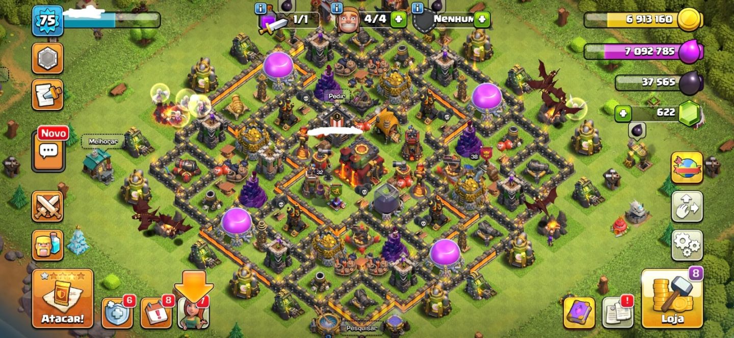 COMBO SUPERCELL 2 EM 1 | CLASH ROYALE 8.1K (22 EVOS / 7 HERÓIS) + COC CV10