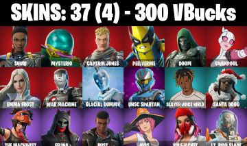 CONTA FORTNITE COM 37 SKINS SHURI/FELINA/AGENT PATCH/YOO-MI/VALENTINA/BIG DILL
