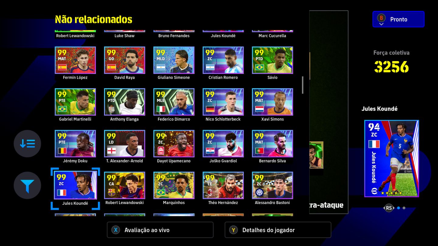 Conta Efootball Xbox/PC - Del Piero, Mbappé, Yamal, Romario, Messi, Kane e etc