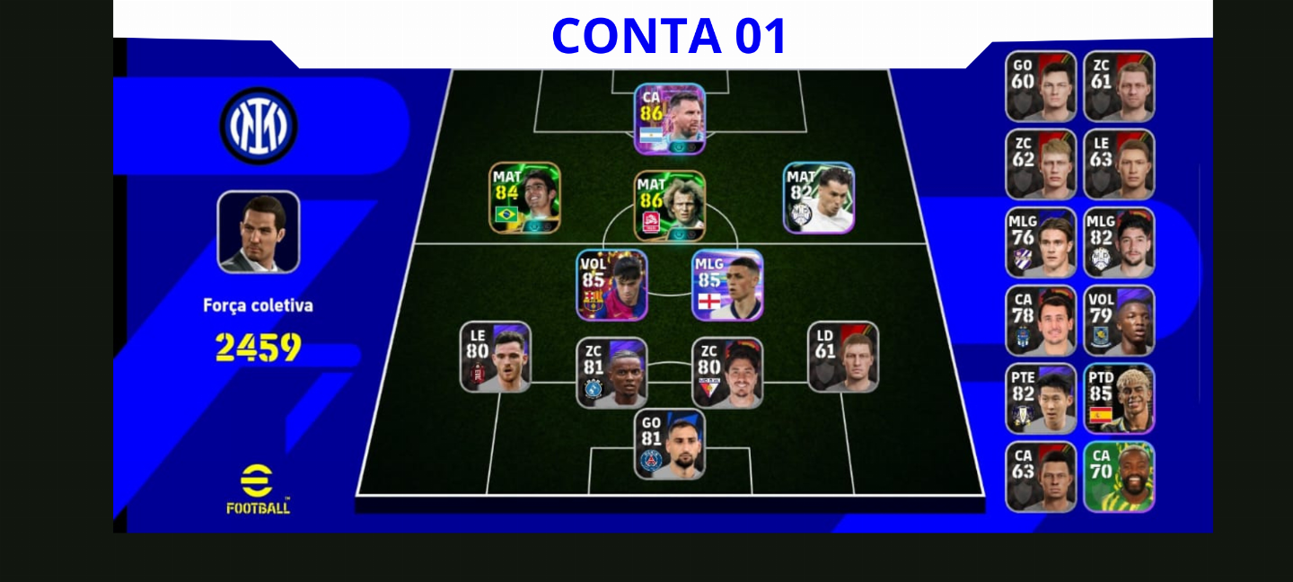 Contas Efootball Iniciais com Épicos/big Times Garantidos! Vol. 08