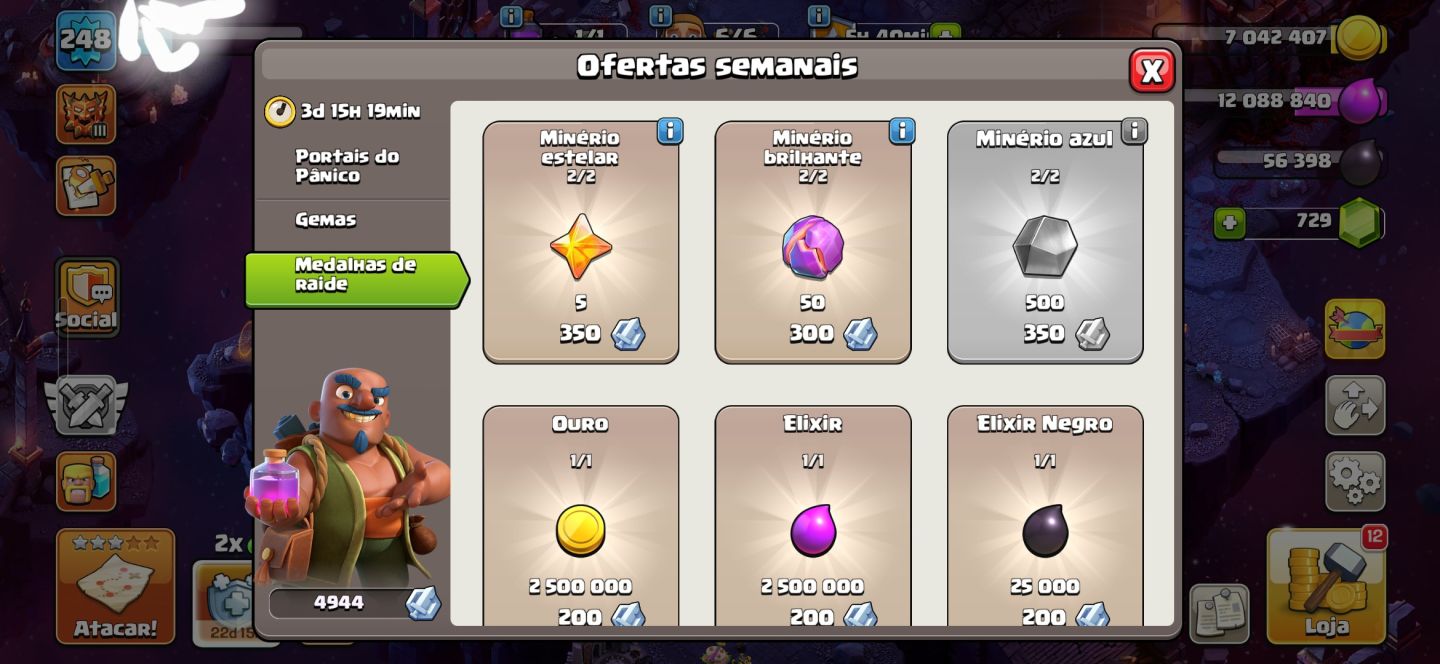 CV 18 SEMI-FULL CONTA BOA PRA LIGA DE CLANS