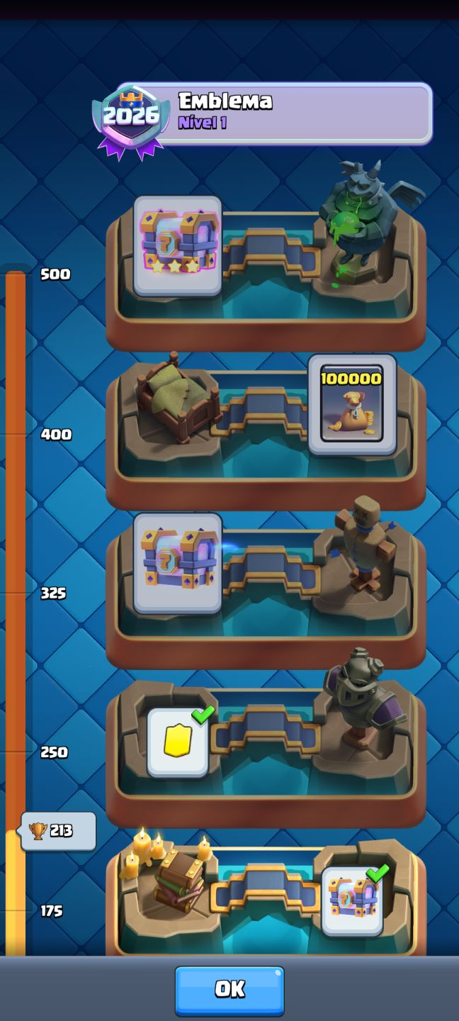 Conta Clash royale (arena sazonal 2) 7800 gemas único dono