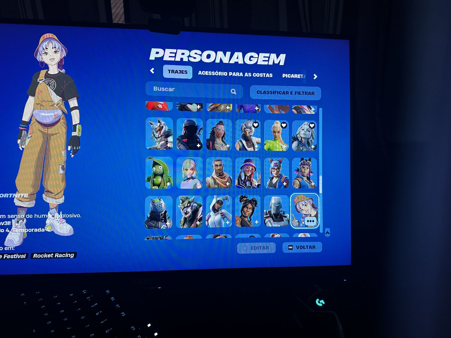 Conta Fortnite!!+200 skins/picareta rara/danca rara/ikonik/glow
