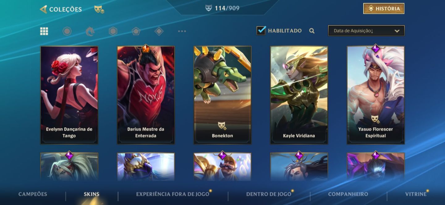 Conta Wild Rift - 115 skins - Diamante - todos os campeões