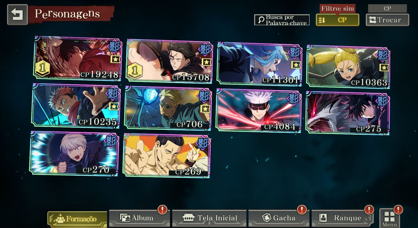 CONTA JUJUTSU KAISEN PHANTOM PARADE END GAME
