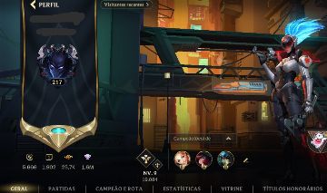 CONTA LVL 217 WILD RIFT E MUITAS SKINS (WR,LOL, VAL)