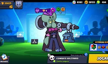 Conta Brawl Stars +20k troféus | 62 Brawlers | 484 gema | 28k moedas | Skin Paga