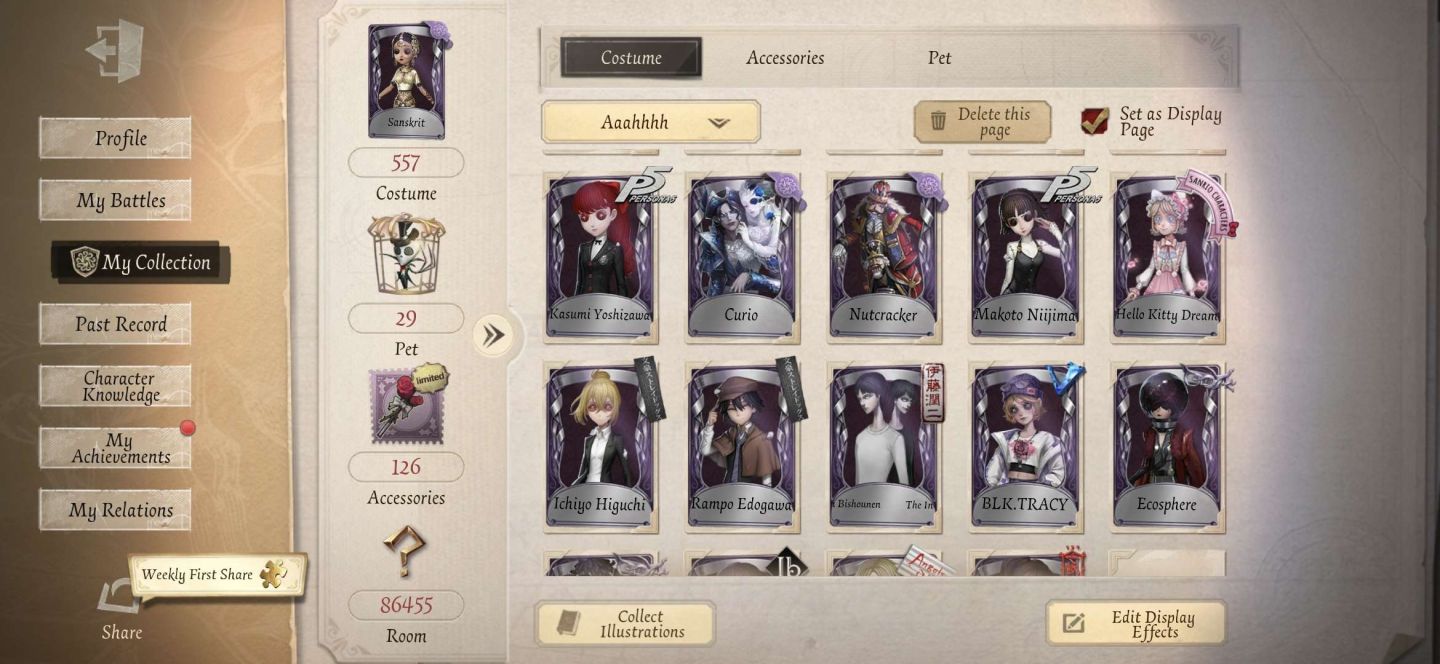 Conta antiga de Idv com skins raras