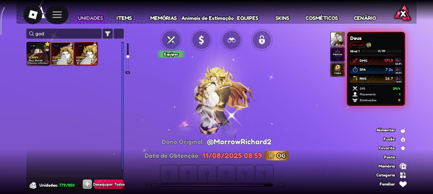 Personagem meta e limitados do anime vanguardas via trade