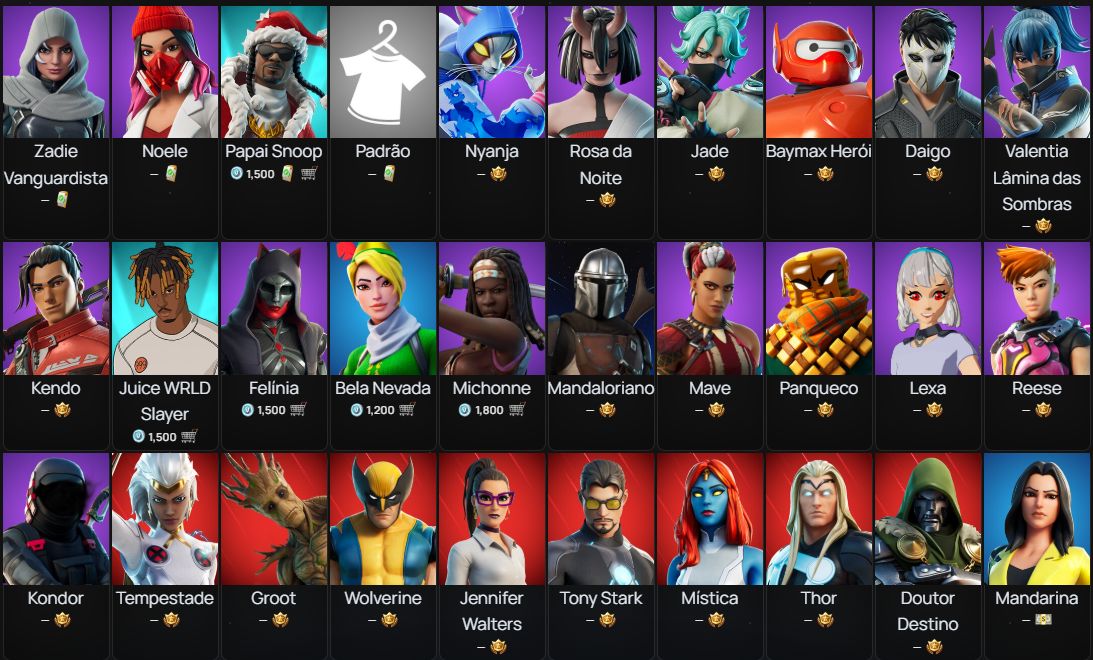 Conta de fortnite com mtas skins raras, tendo season 2 (preço negociavel)