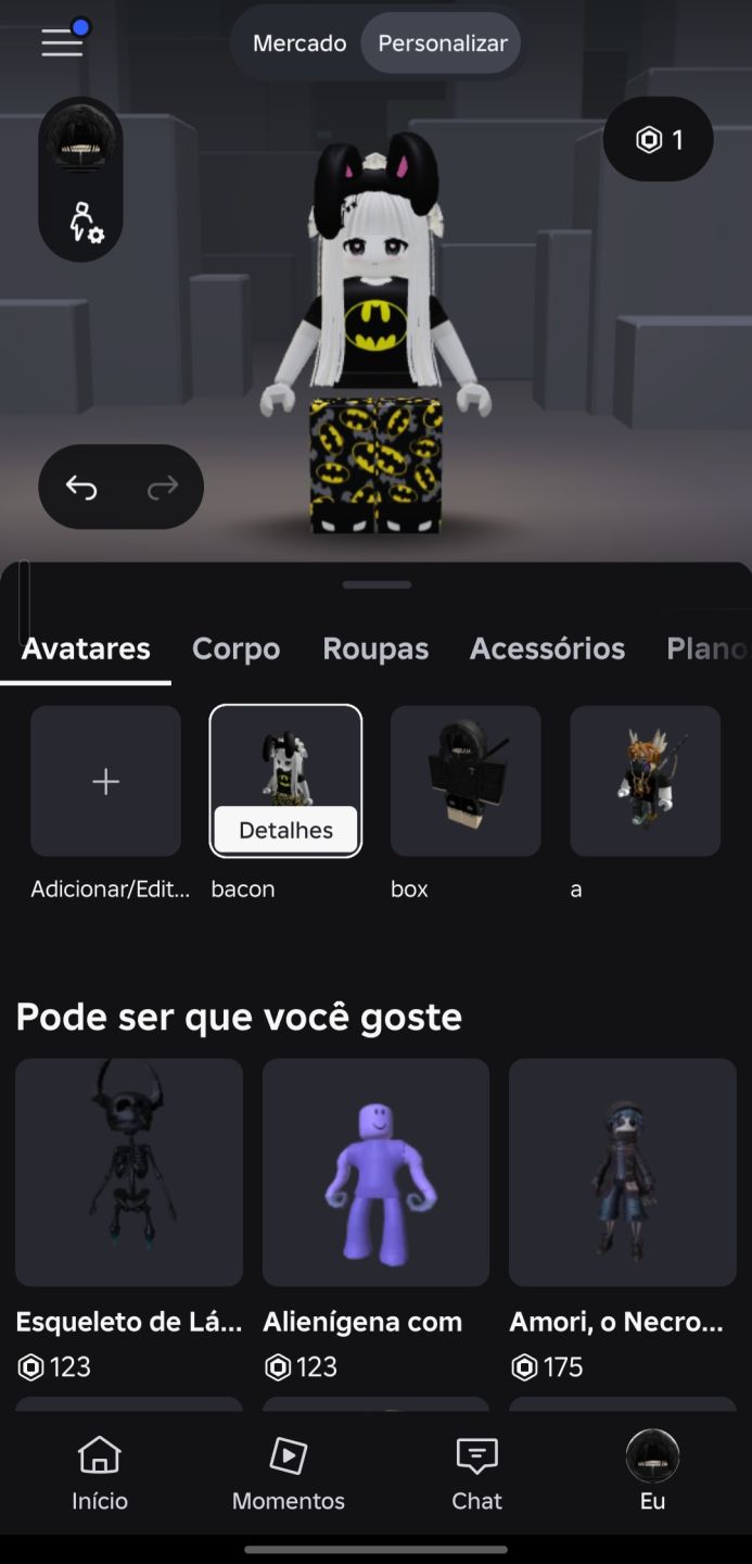 Promoção conta roblox!!! 10k de rubux gastos