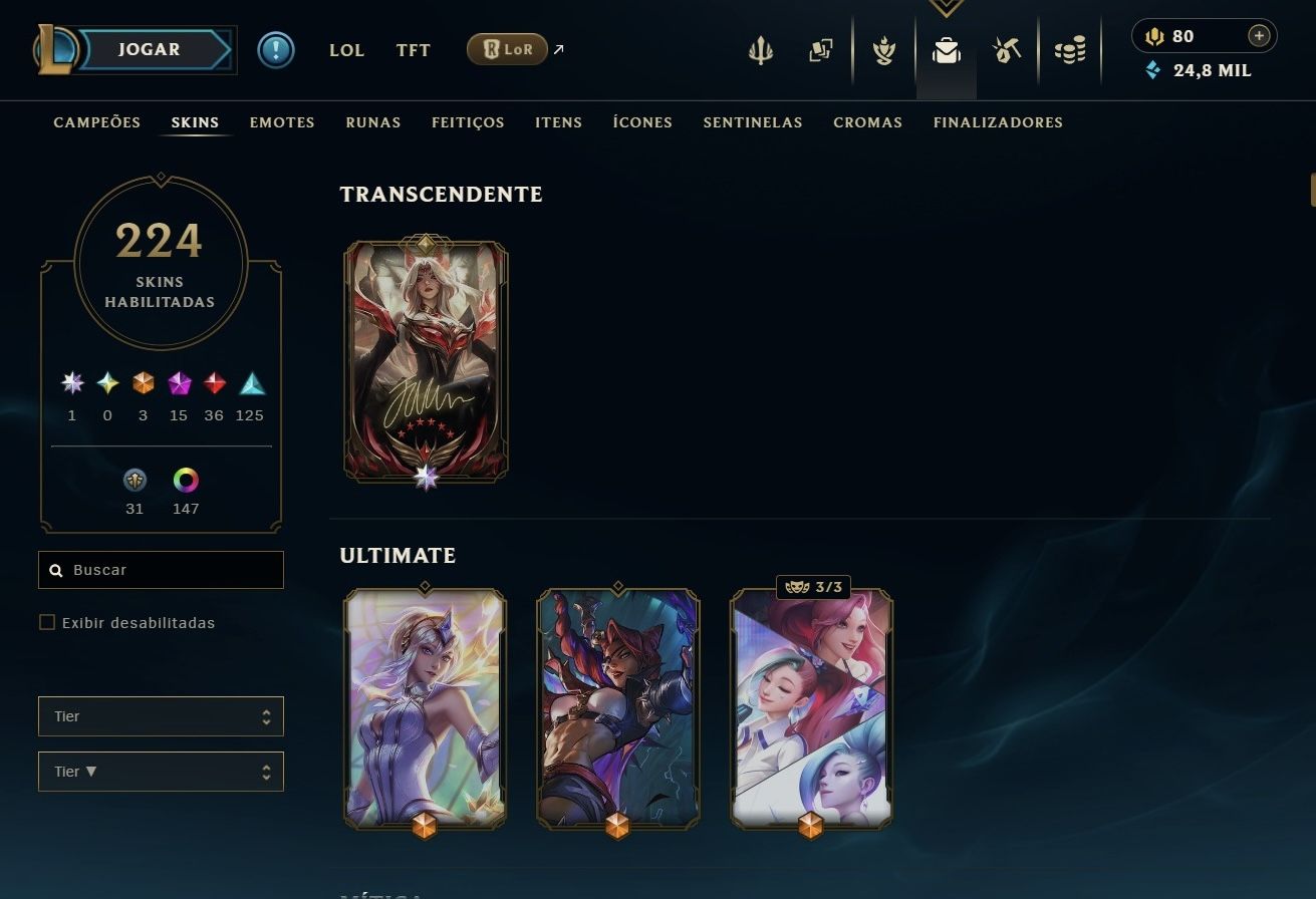 Conta League Of Legends com o pacote Ahri Lenda imortalizada