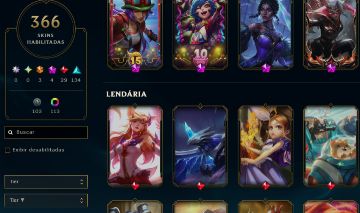 Conta lol 366 skins lvl 339